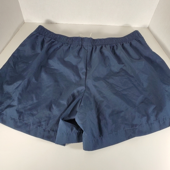 Nike Shorts Womens Large 12-14 Blue White Swoosh Running Gym Athletic Ladies - Picture 5 of 6